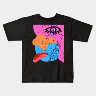 Poker Face Abstract Kids T-Shirt